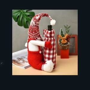 Holiday Gnome wine bottle holder